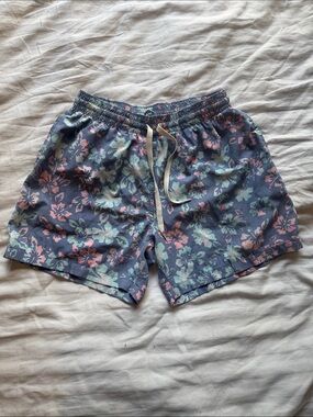 “chubbies” Navy Floral Swim Trunks - Pink, Mint and Blue